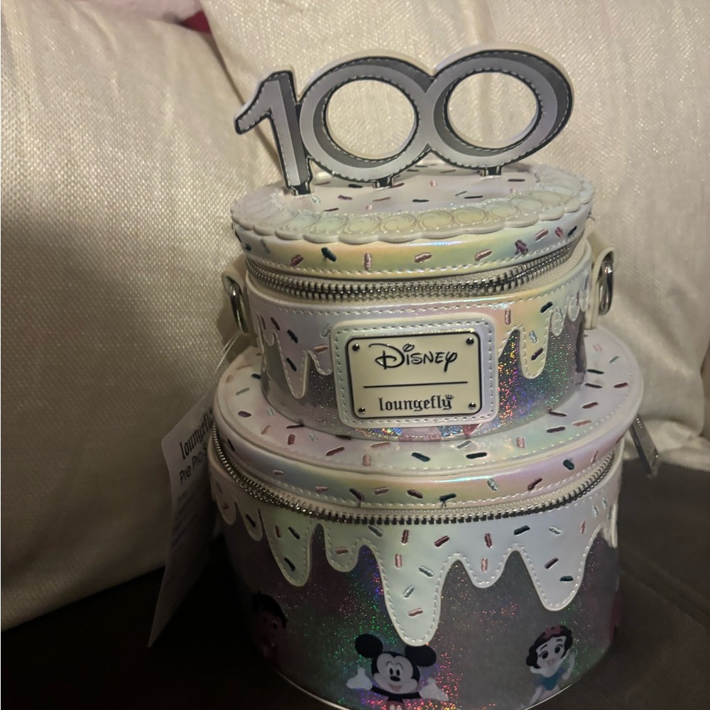 Loungefly Disney100 Anniversary Celebration Cake Crossbody Bag